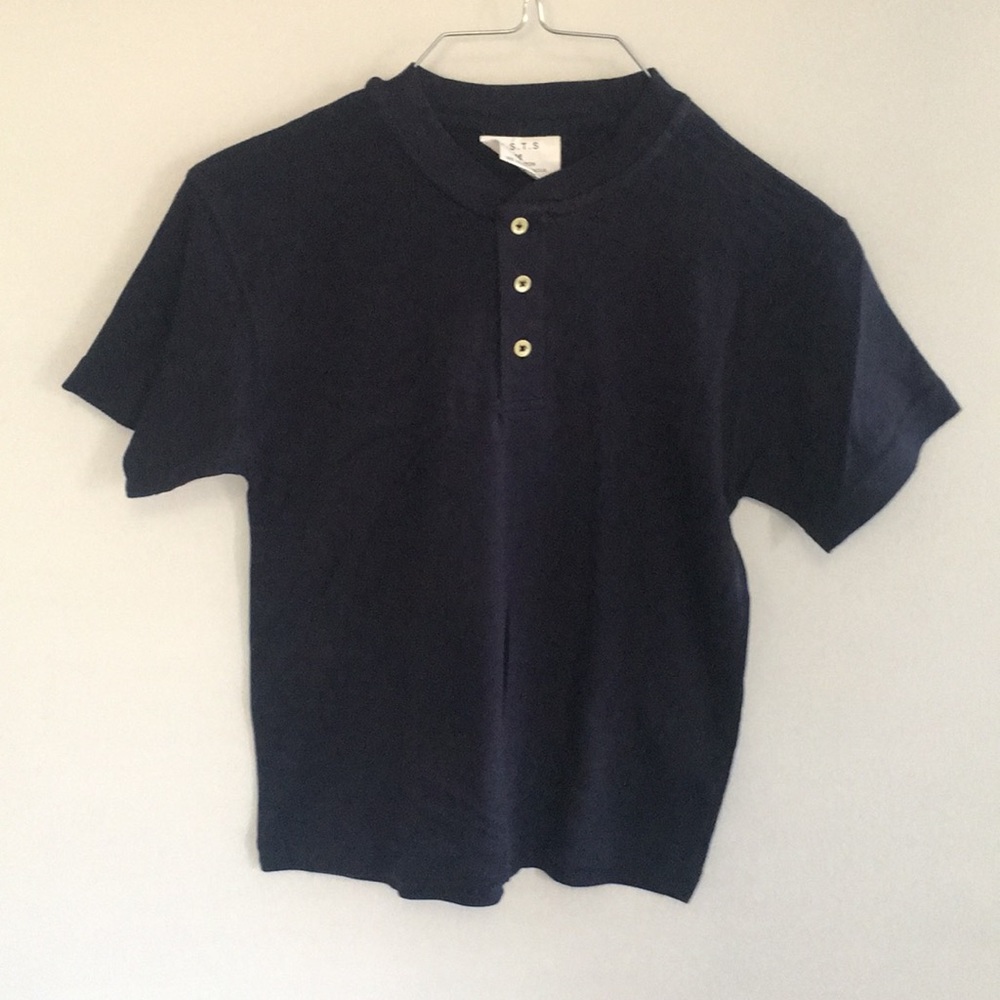 Unused medium dark blue polo shirt